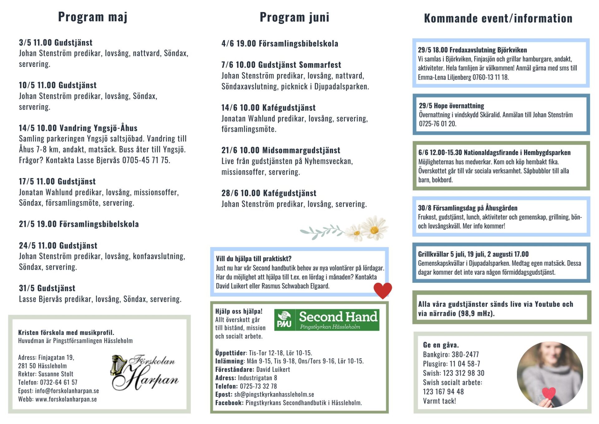 Församlingsblad maj–juni 2026, sida 2